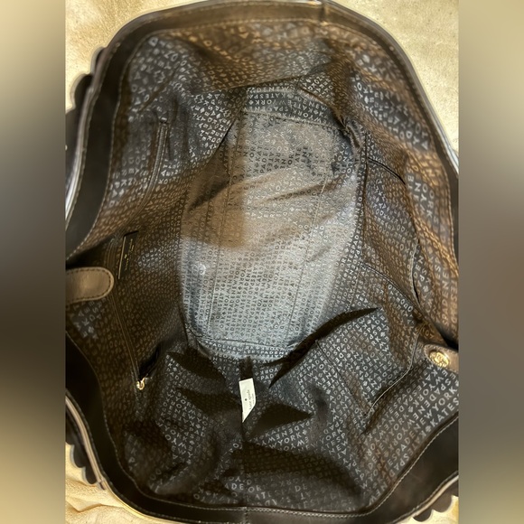 Kate Spade Black Leather Scalloped Large Tote Bag - Picture 9 of 12